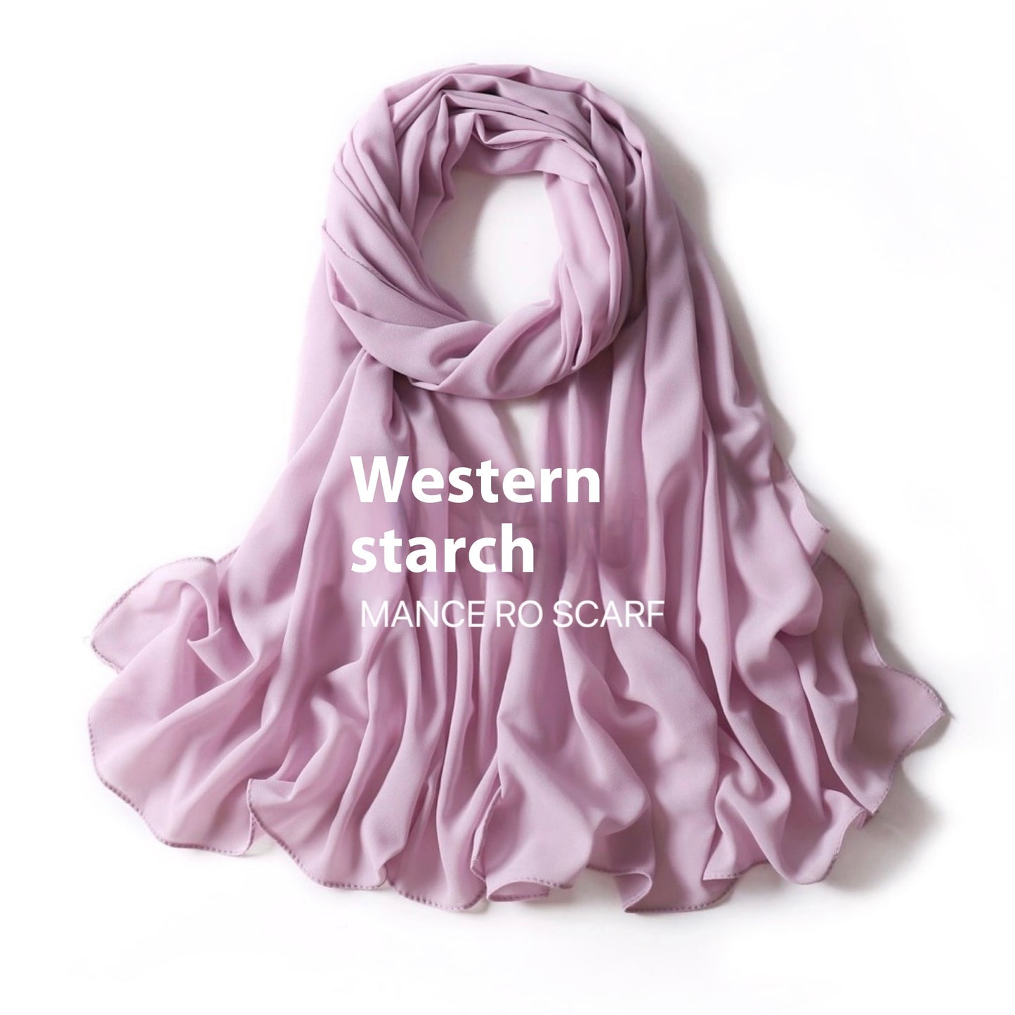 Reine Farbe Perle Chiffon Schal Kopftuch Schleier Chiffon Schal