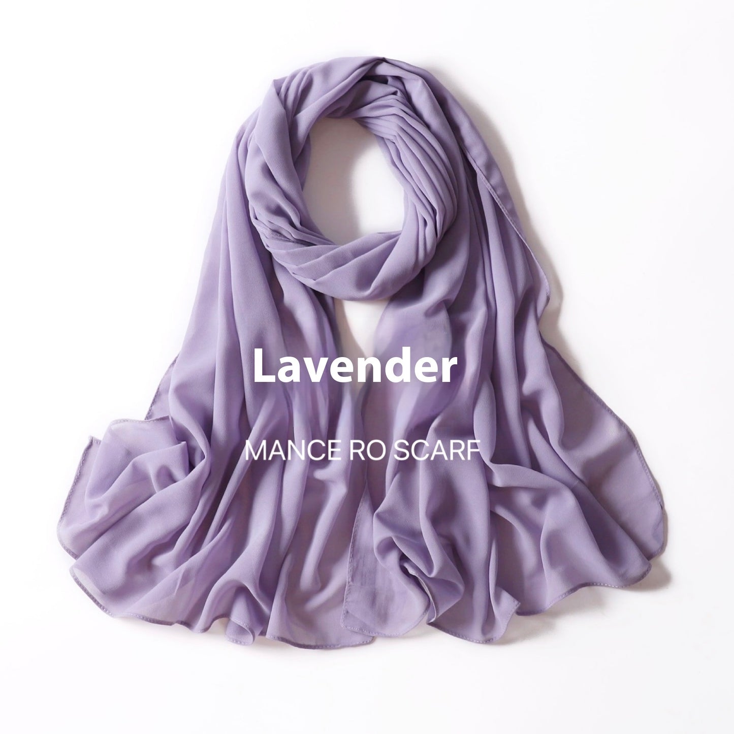 Reine Farbe Perle Chiffon Schal Kopftuch Schleier Chiffon Schal