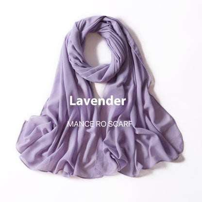 Reine Farbe Perle Chiffon Schal Kopftuch Schleier Chiffon Schal