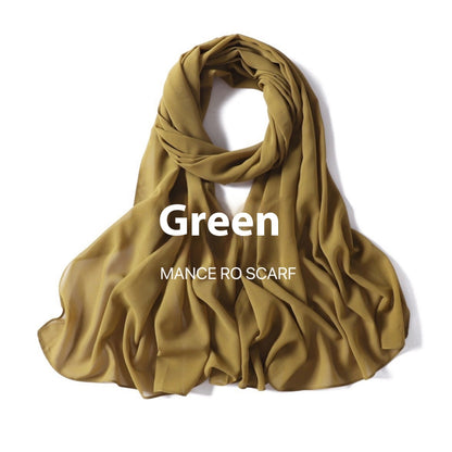 Reine Farbe Perle Chiffon Schal Kopftuch Schleier Chiffon Schal
