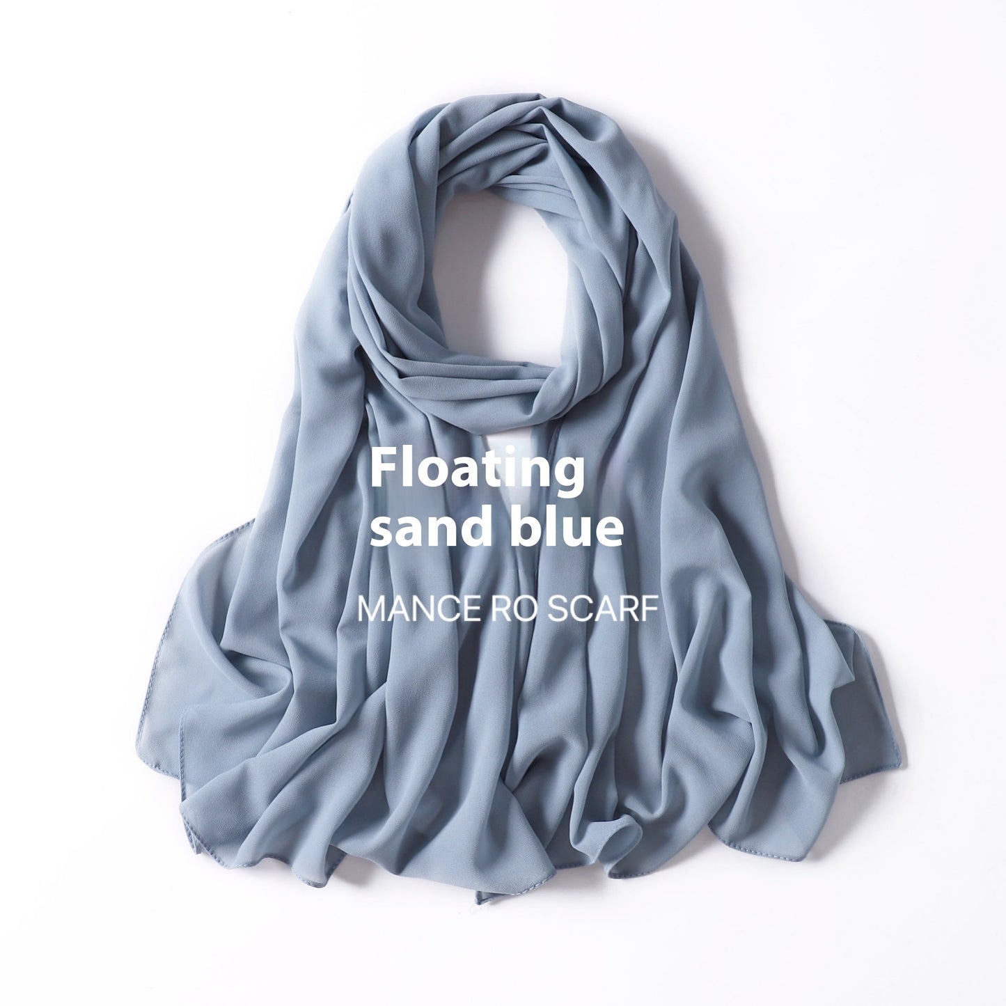 Reine Farbe Perle Chiffon Schal Kopftuch Schleier Chiffon Schal