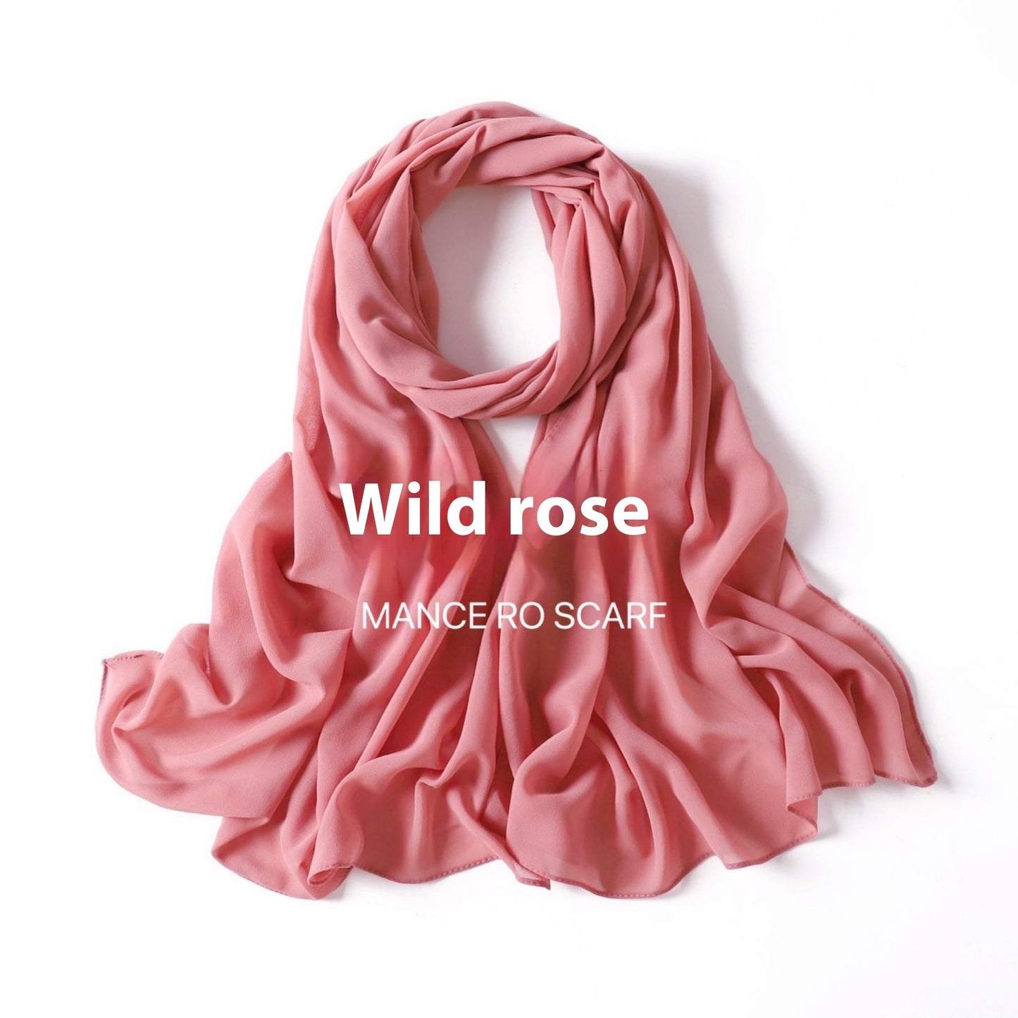 Reine Farbe Perle Chiffon Schal Kopftuch Schleier Chiffon Schal