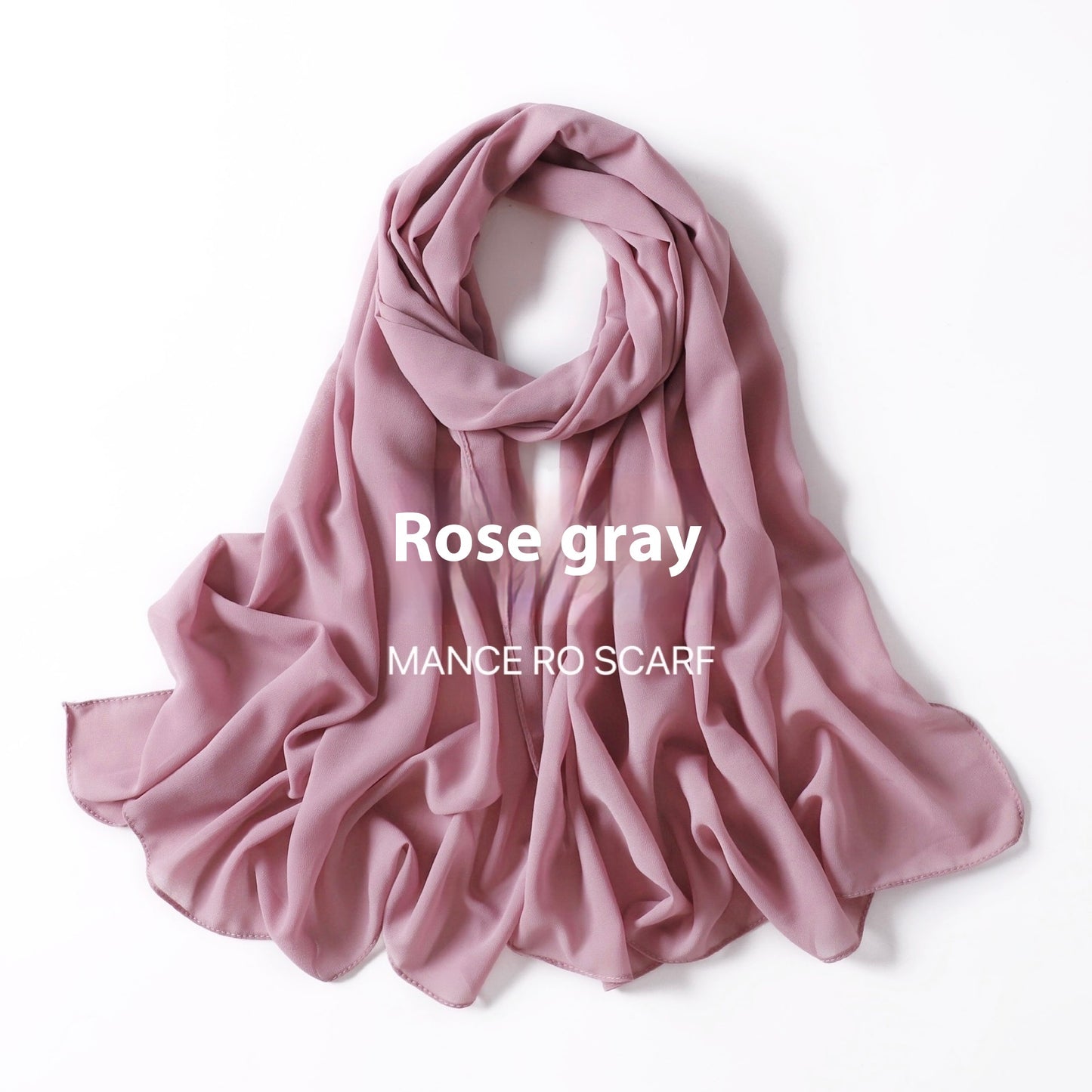 Reine Farbe Perle Chiffon Schal Kopftuch Schleier Chiffon Schal