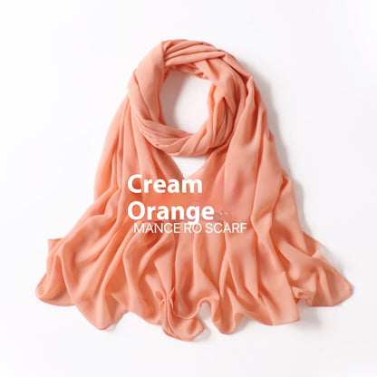 Reine Farbe Perle Chiffon Schal Kopftuch Schleier Chiffon Schal