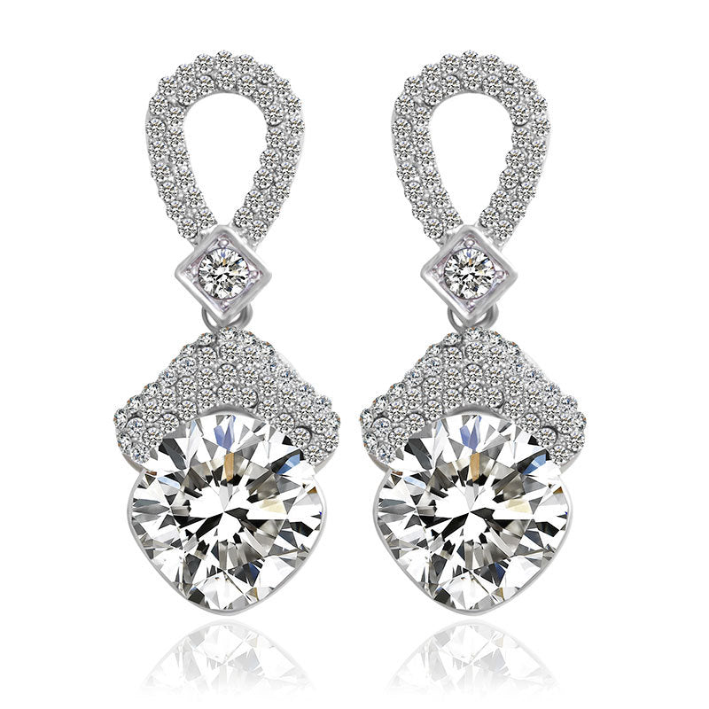 S010 Braut Halskette Ohrringe Set Osten Zubehör 2 Sätze Von Zirkon Braut Schmuck Halskette Set