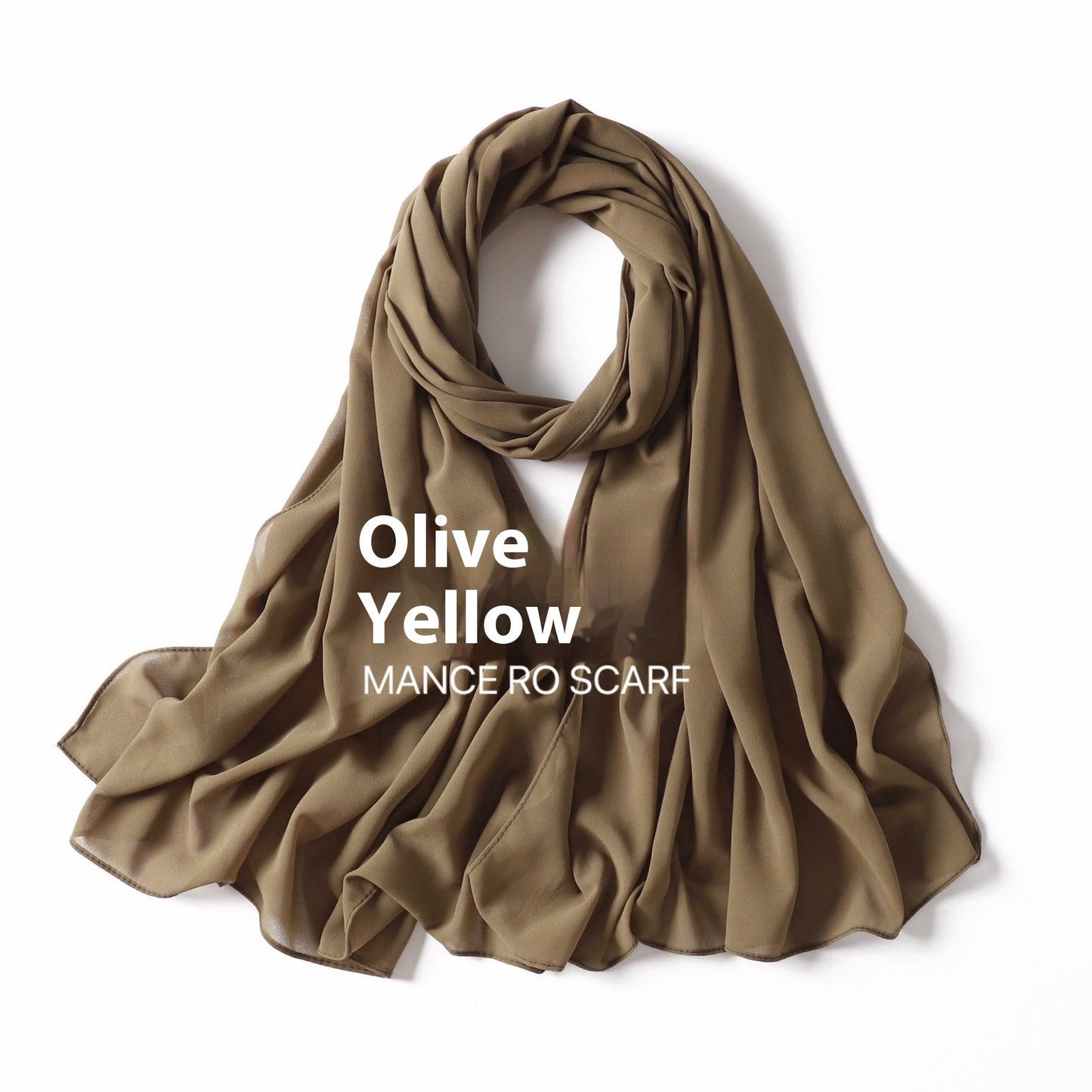 Reine Farbe Perle Chiffon Schal Kopftuch Schleier Chiffon Schal