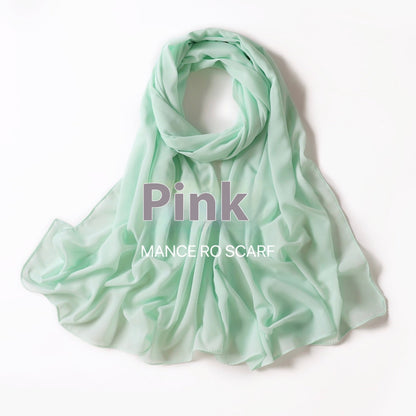 Reine Farbe Perle Chiffon Schal Kopftuch Schleier Chiffon Schal