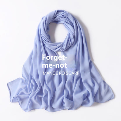 Reine Farbe Perle Chiffon Schal Kopftuch Schleier Chiffon Schal