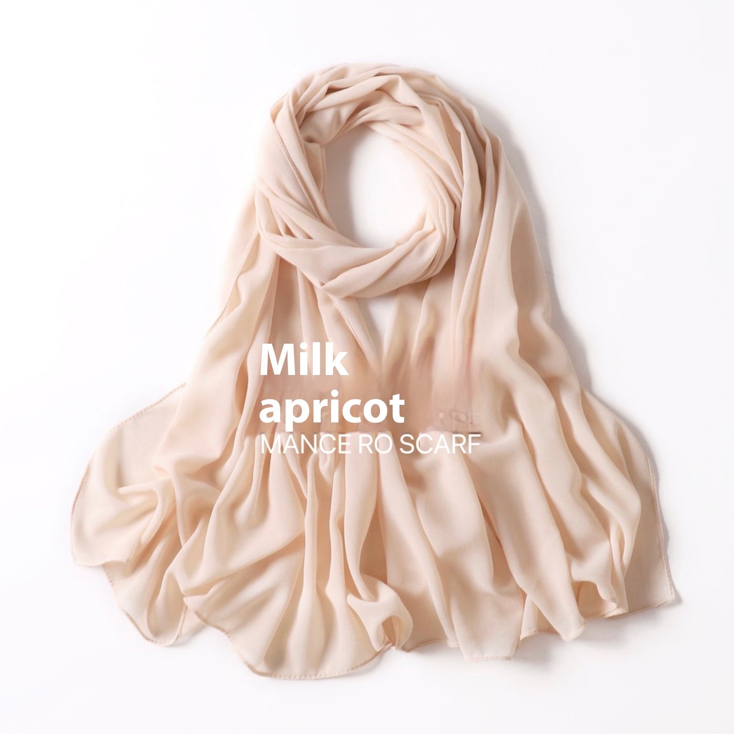 Reine Farbe Perle Chiffon Schal Kopftuch Schleier Chiffon Schal