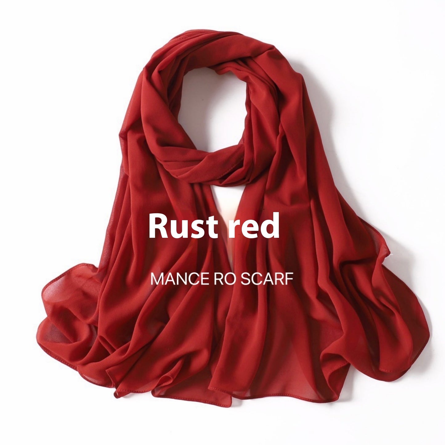 Reine Farbe Perle Chiffon Schal Kopftuch Schleier Chiffon Schal