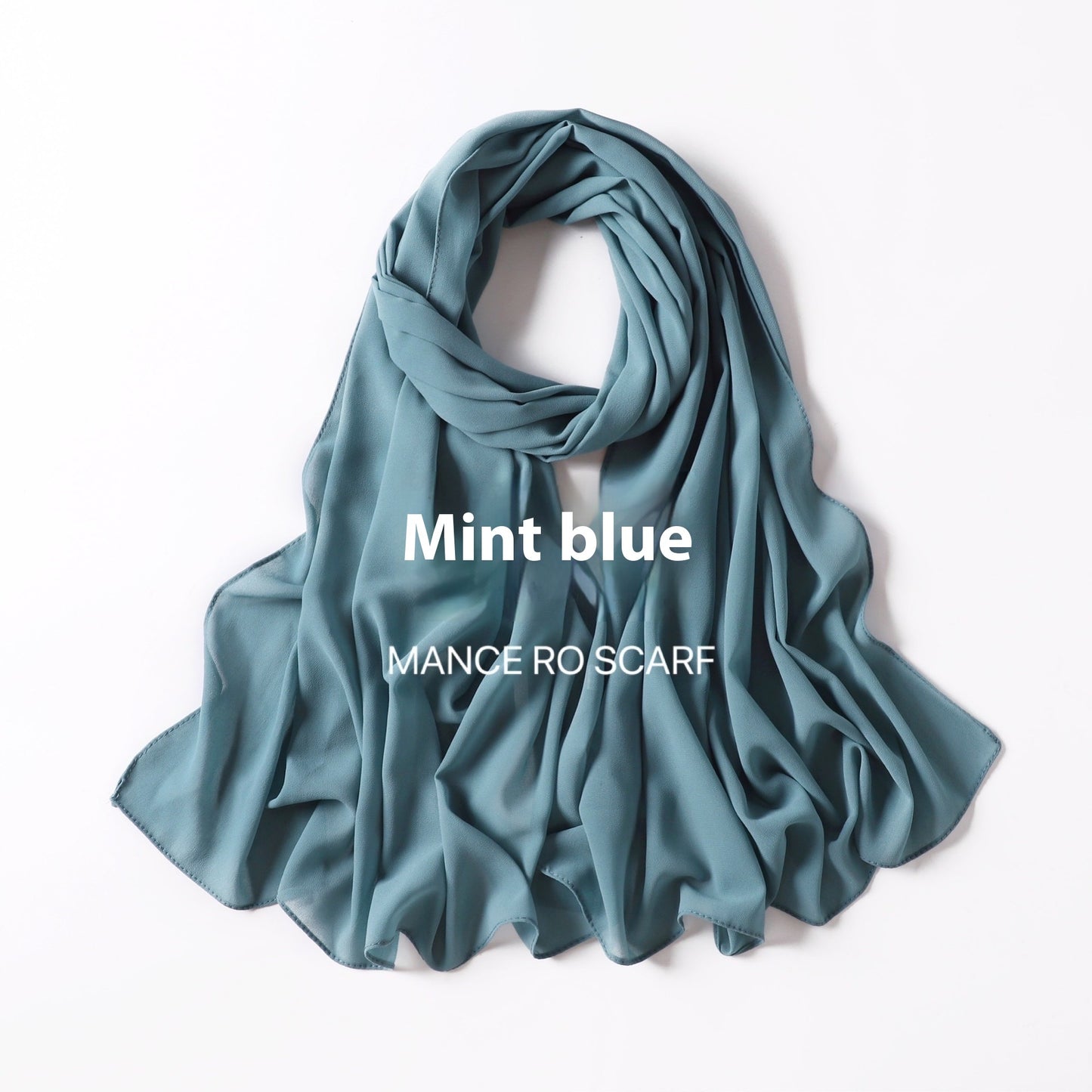 Reine Farbe Perle Chiffon Schal Kopftuch Schleier Chiffon Schal
