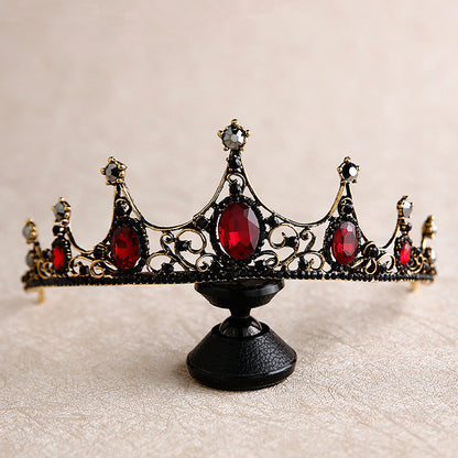 Neu Barock Retro Schwarze Krone Braut Kopfschmuck Hochzeit Hochzeit Foto Zubehör