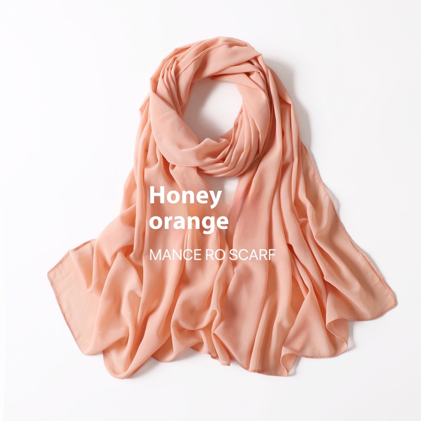 Reine Farbe Perle Chiffon Schal Kopftuch Schleier Chiffon Schal