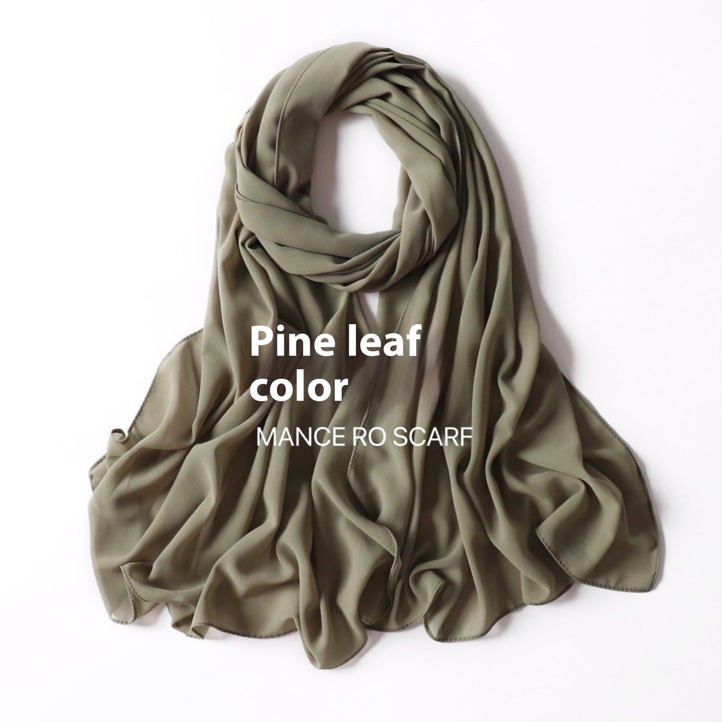 Reine Farbe Perle Chiffon Schal Kopftuch Schleier Chiffon Schal