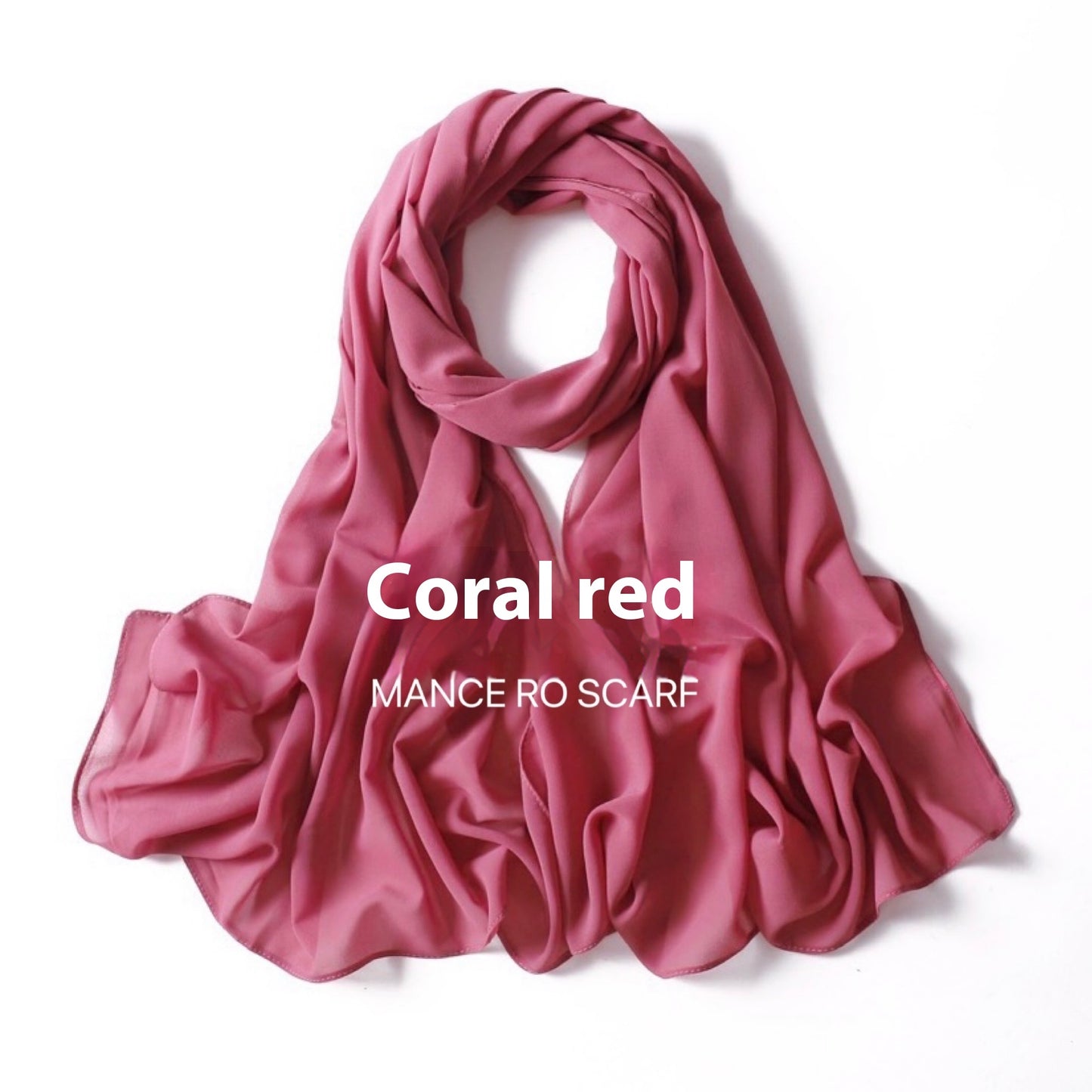 Reine Farbe Perle Chiffon Schal Kopftuch Schleier Chiffon Schal