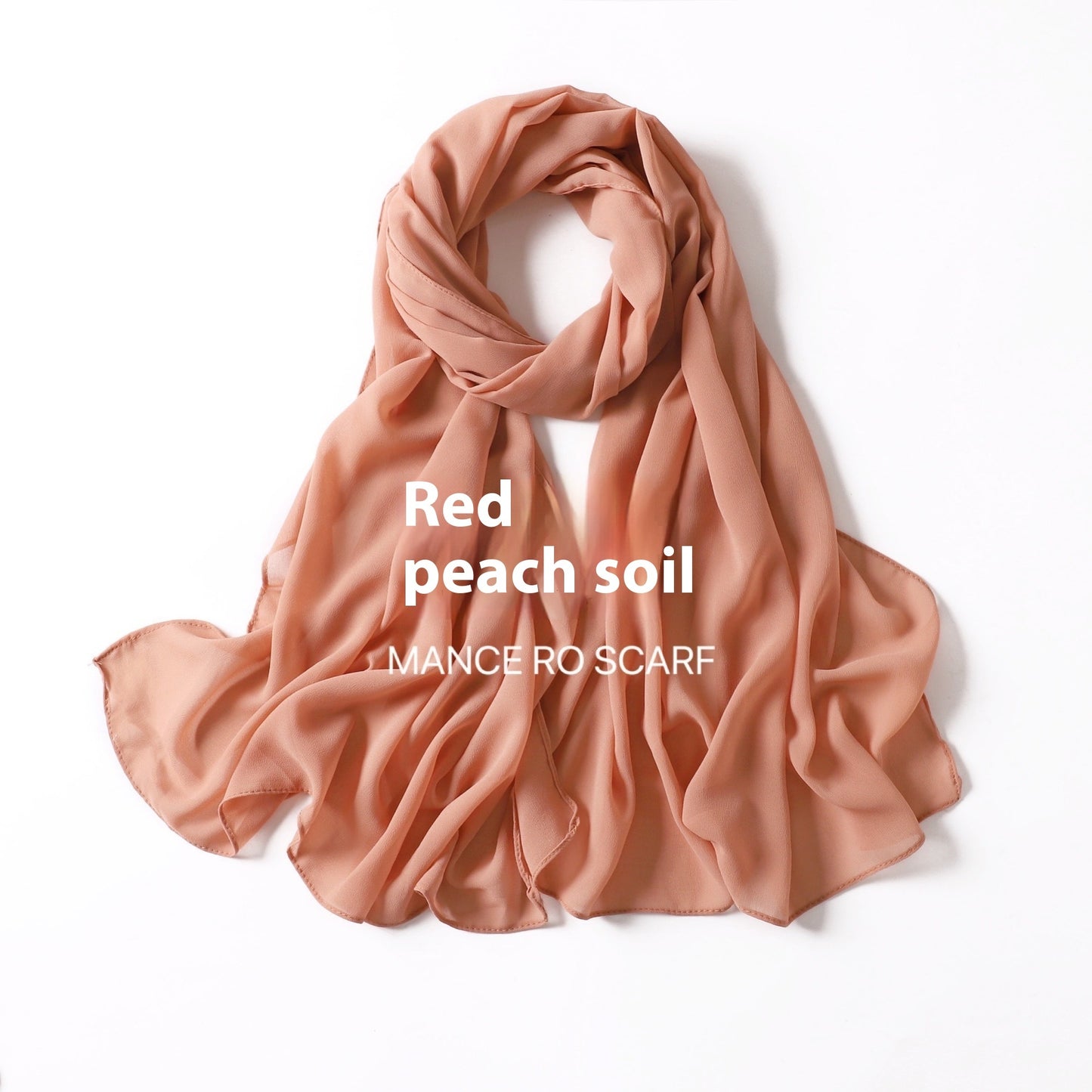 Reine Farbe Perle Chiffon Schal Kopftuch Schleier Chiffon Schal