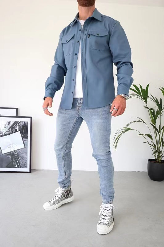 Herren Jugend Freizeithemd Brushed