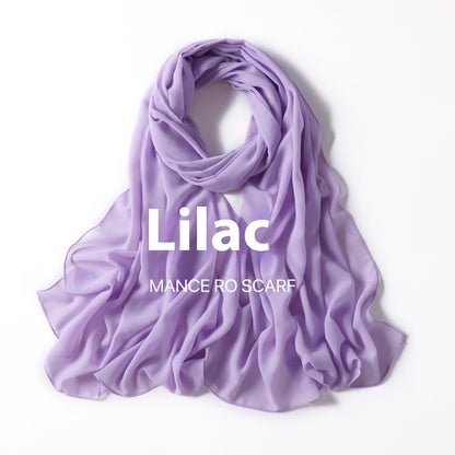 Reine Farbe Perle Chiffon Schal Kopftuch Schleier Chiffon Schal