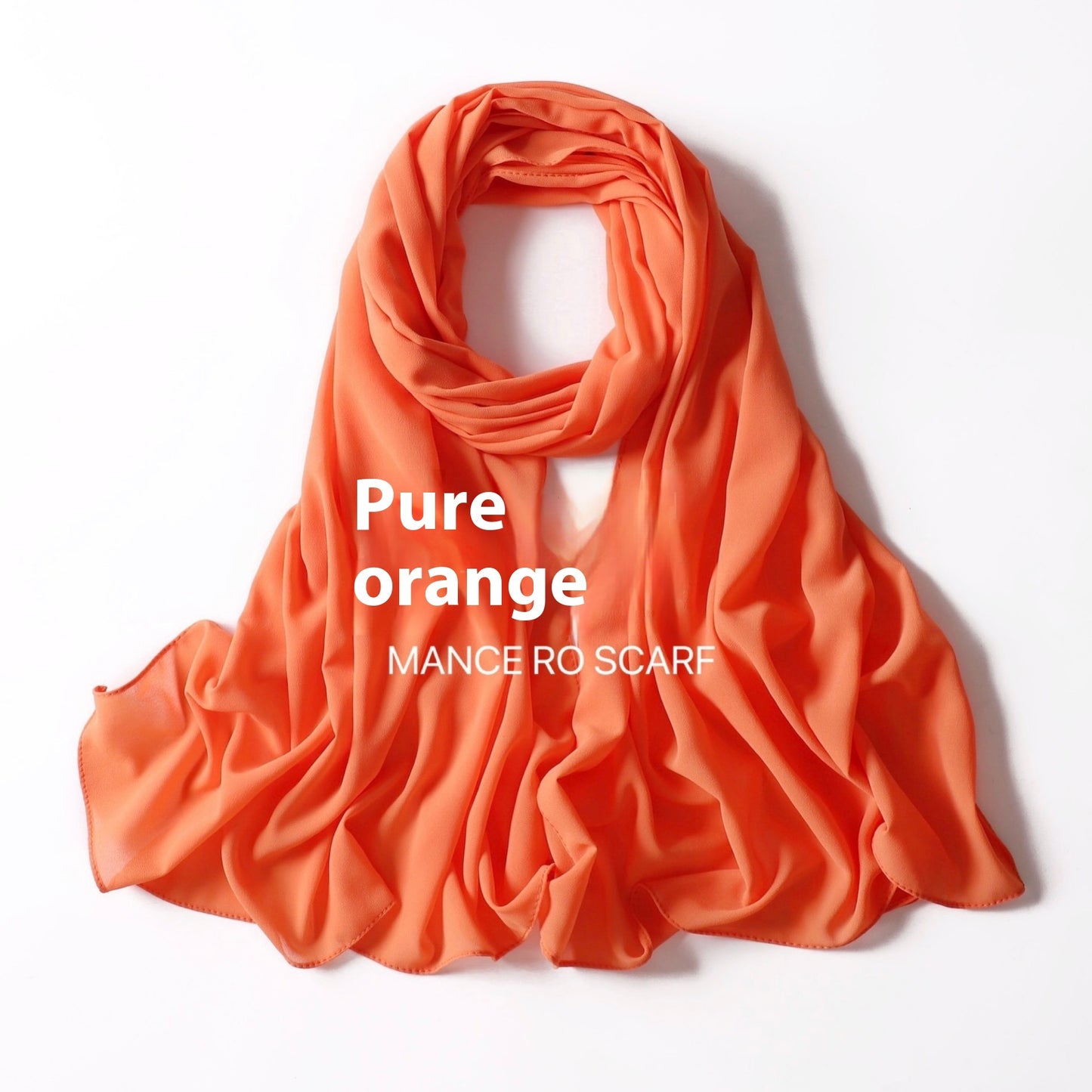 Reine Farbe Perle Chiffon Schal Kopftuch Schleier Chiffon Schal