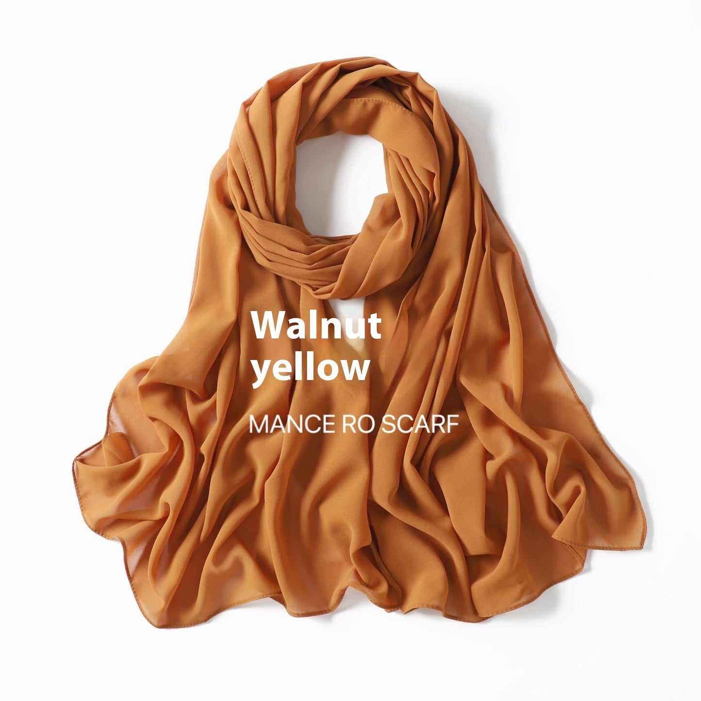 Reine Farbe Perle Chiffon Schal Kopftuch Schleier Chiffon Schal