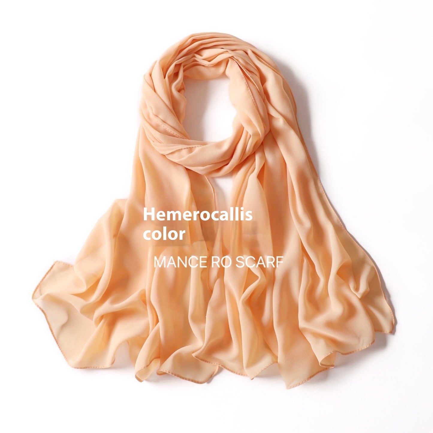 Reine Farbe Perle Chiffon Schal Kopftuch Schleier Chiffon Schal
