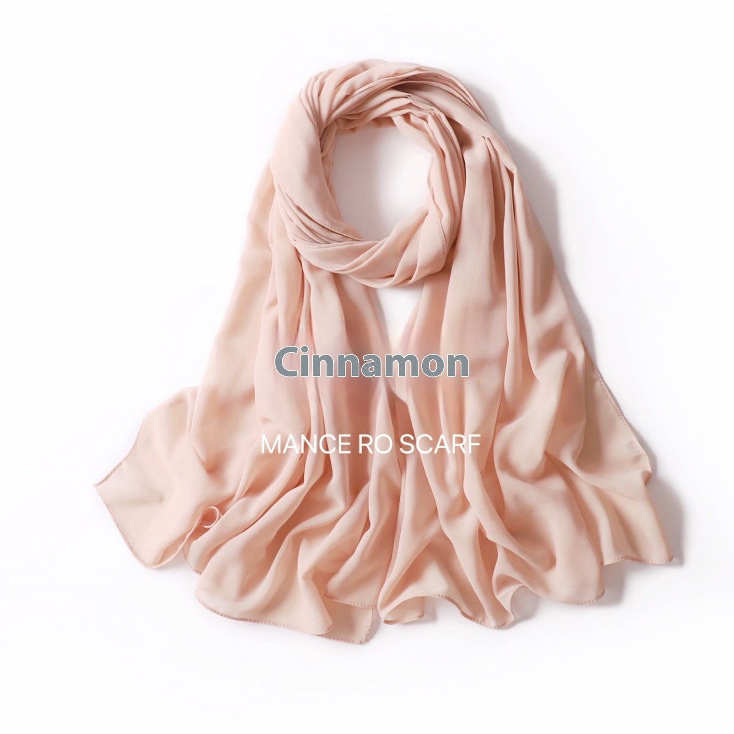 Reine Farbe Perle Chiffon Schal Kopftuch Schleier Chiffon Schal