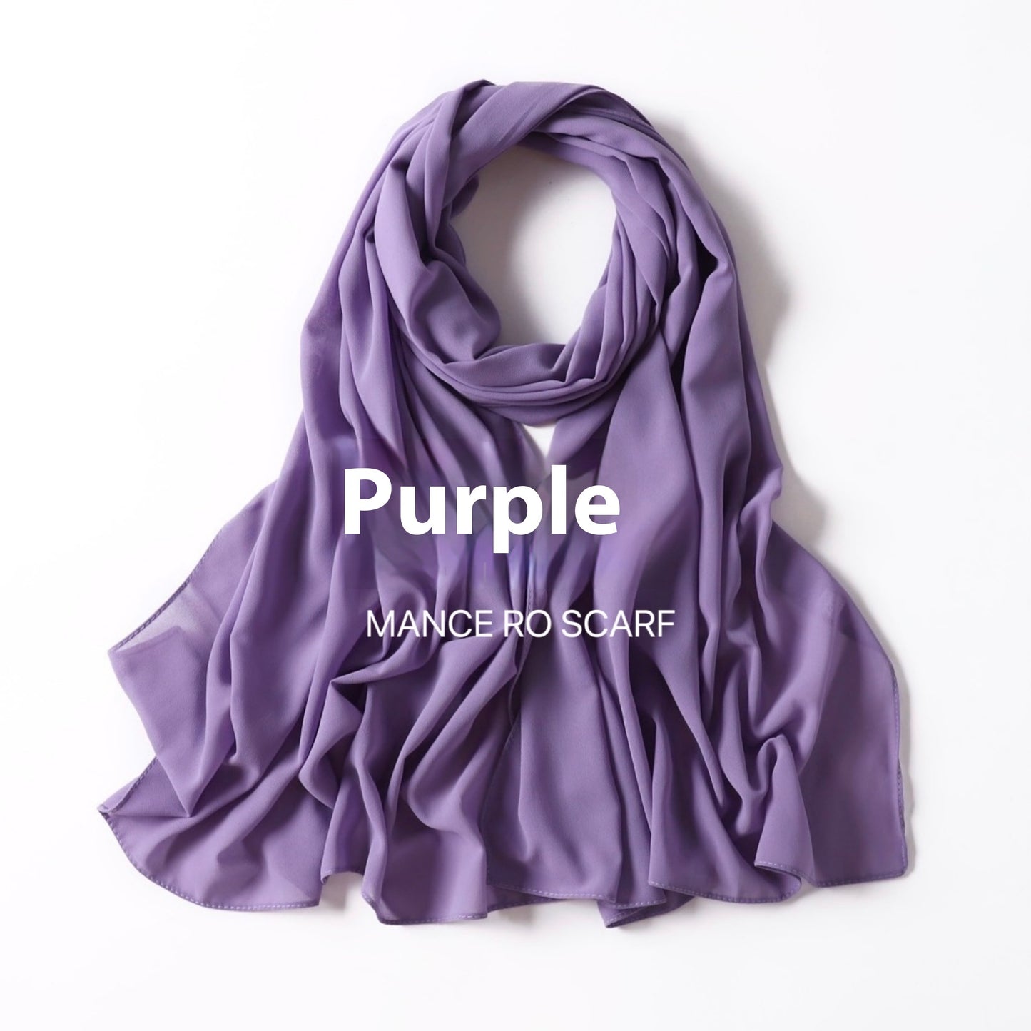 Reine Farbe Perle Chiffon Schal Kopftuch Schleier Chiffon Schal