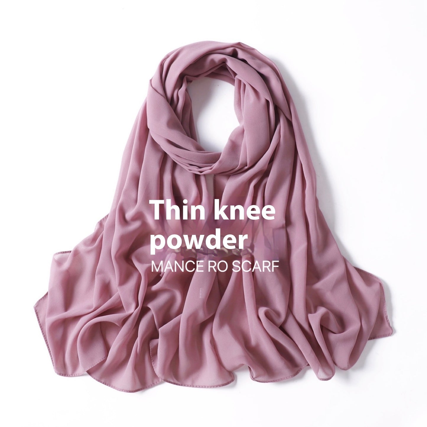 Reine Farbe Perle Chiffon Schal Kopftuch Schleier Chiffon Schal