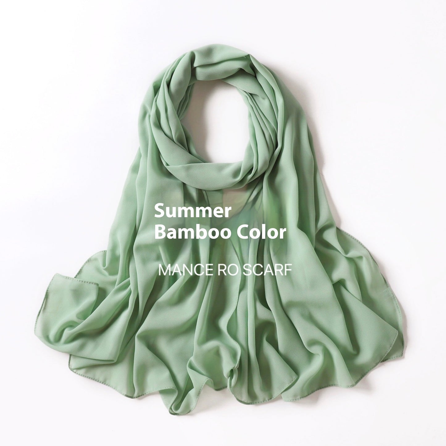 Reine Farbe Perle Chiffon Schal Kopftuch Schleier Chiffon Schal