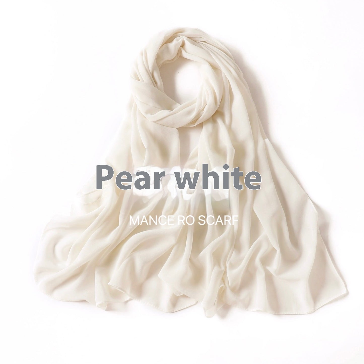 Reine Farbe Perle Chiffon Schal Kopftuch Schleier Chiffon Schal