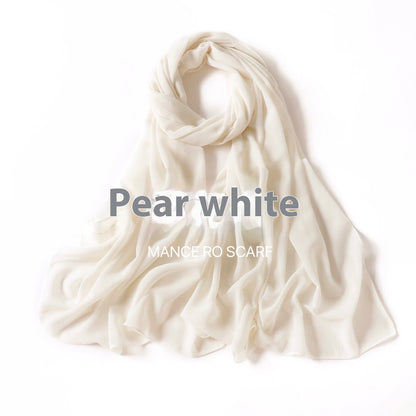 Reine Farbe Perle Chiffon Schal Kopftuch Schleier Chiffon Schal