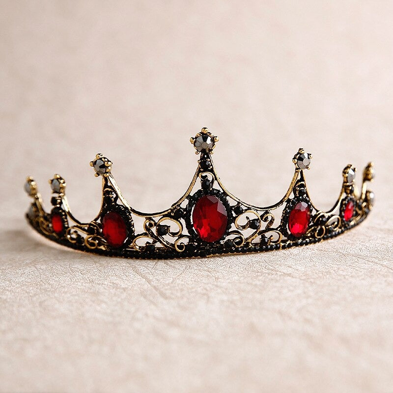 Neu Barock Retro Schwarze Krone Braut Kopfschmuck Hochzeit Hochzeit Foto Zubehör
