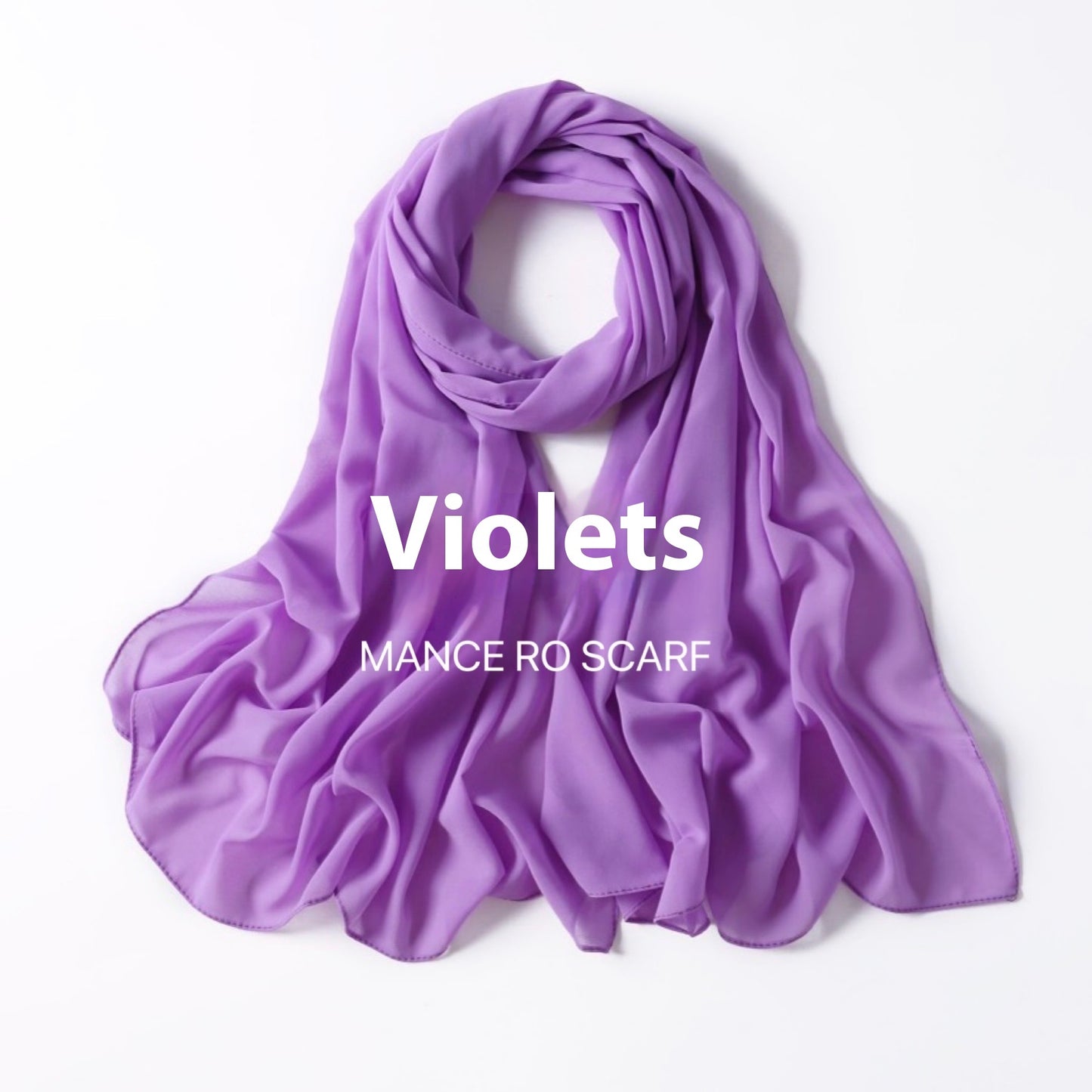 Reine Farbe Perle Chiffon Schal Kopftuch Schleier Chiffon Schal