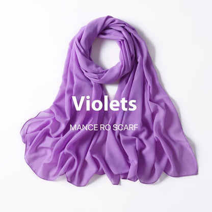 Reine Farbe Perle Chiffon Schal Kopftuch Schleier Chiffon Schal