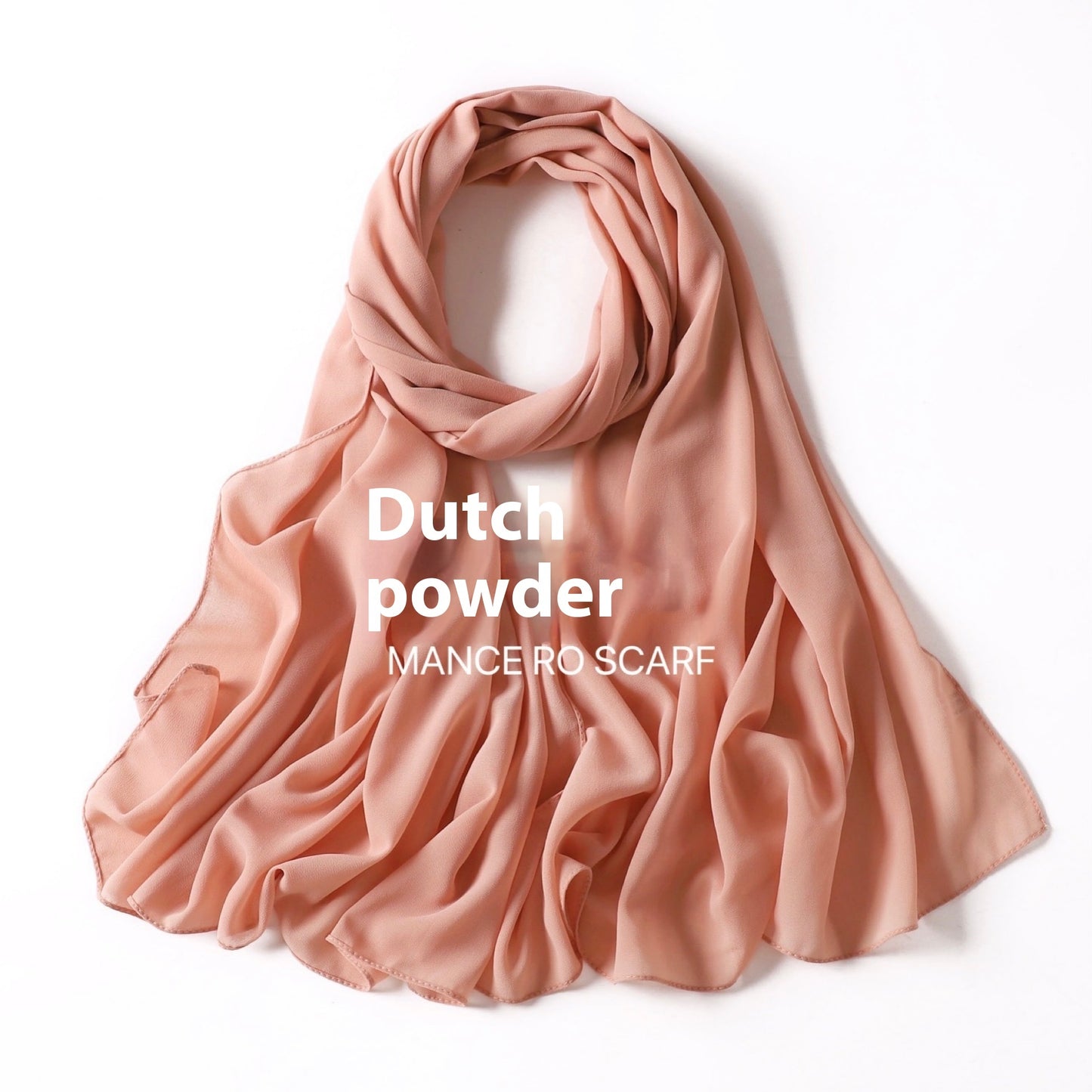 Reine Farbe Perle Chiffon Schal Kopftuch Schleier Chiffon Schal