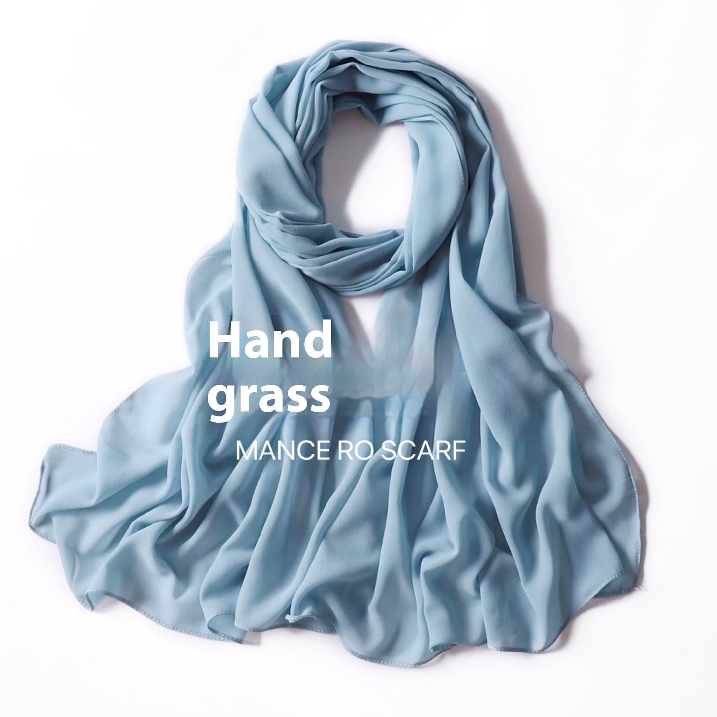 Reine Farbe Perle Chiffon Schal Kopftuch Schleier Chiffon Schal