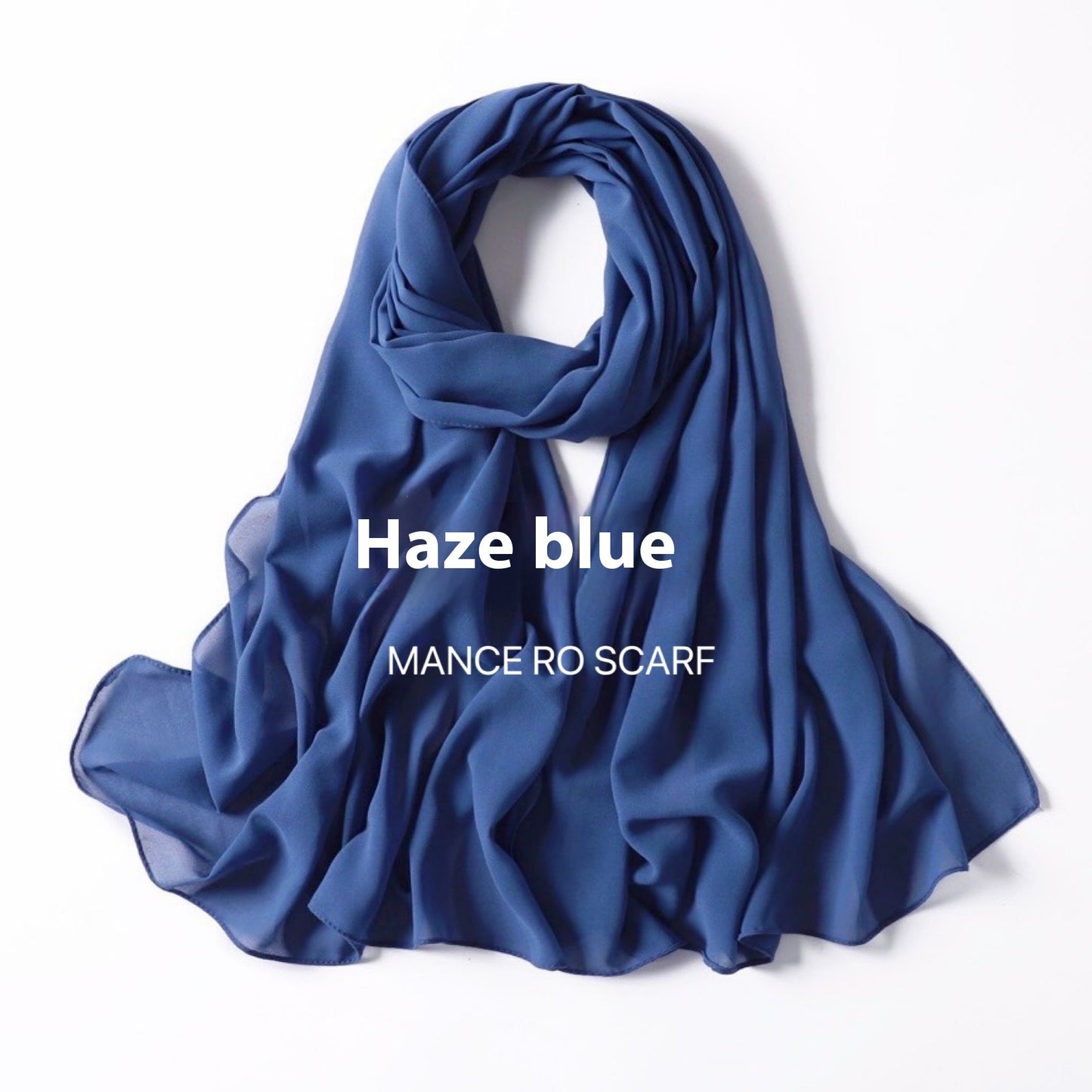 Reine Farbe Perle Chiffon Schal Kopftuch Schleier Chiffon Schal