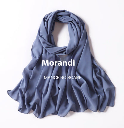 Reine Farbe Perle Chiffon Schal Kopftuch Schleier Chiffon Schal
