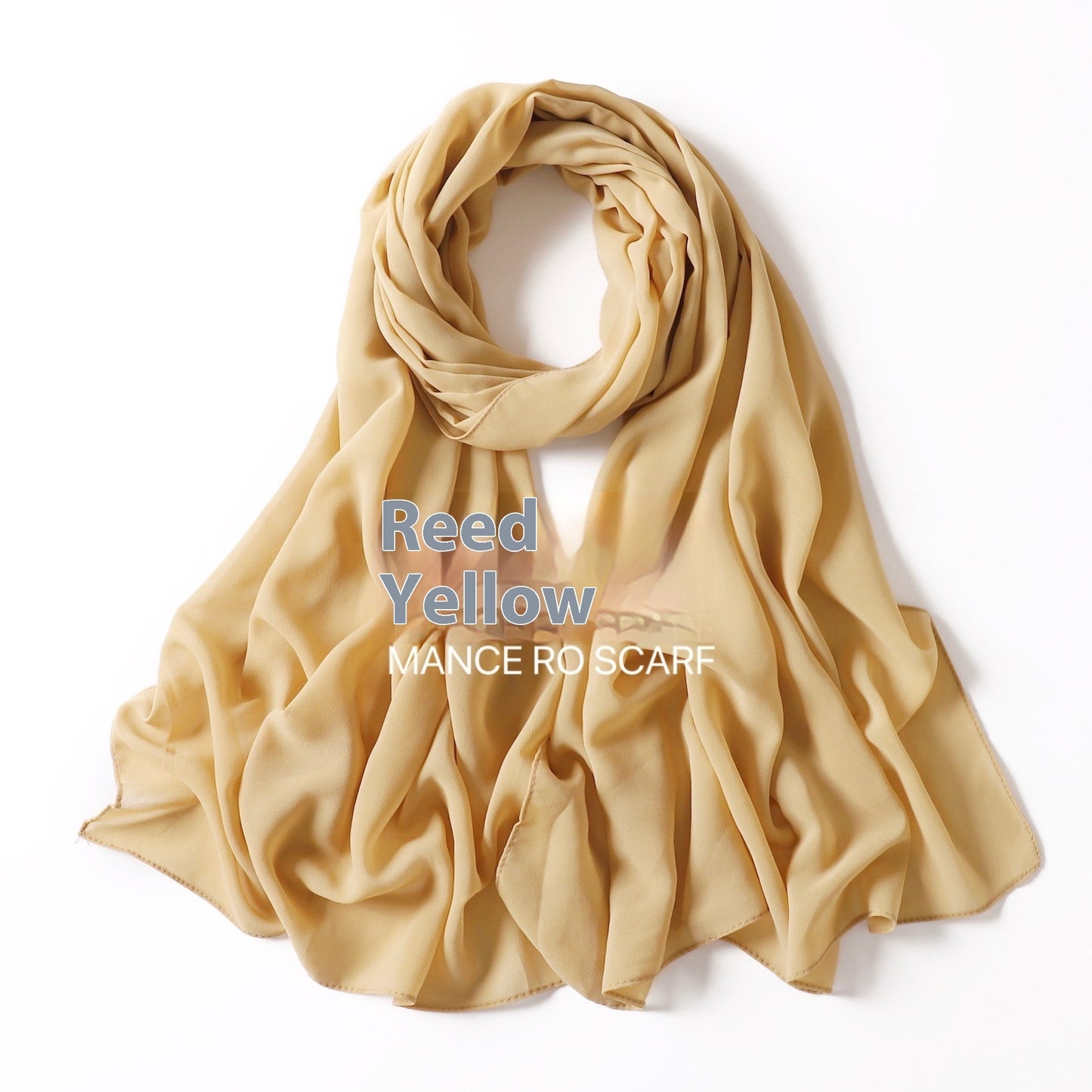 Reine Farbe Perle Chiffon Schal Kopftuch Schleier Chiffon Schal