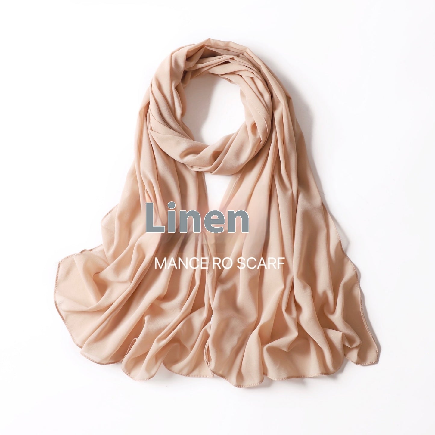 Reine Farbe Perle Chiffon Schal Kopftuch Schleier Chiffon Schal