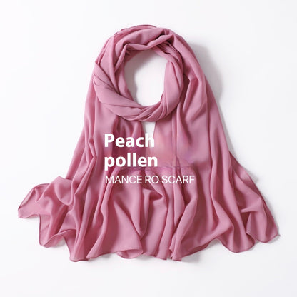 Reine Farbe Perle Chiffon Schal Kopftuch Schleier Chiffon Schal