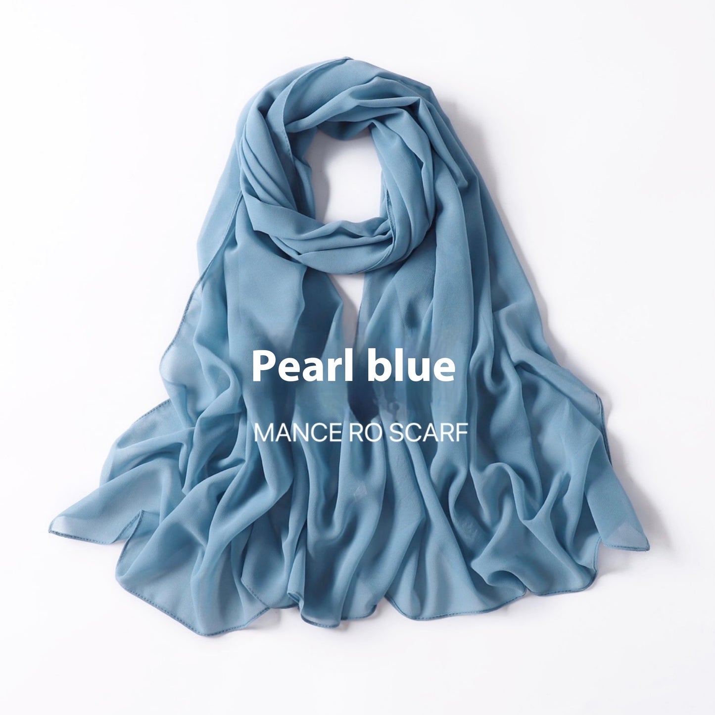 Reine Farbe Perle Chiffon Schal Kopftuch Schleier Chiffon Schal