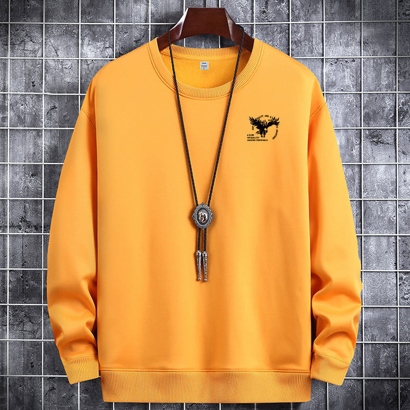 Herren Rundhalspullover Freizeitpullover Langarm Thermooberteil
