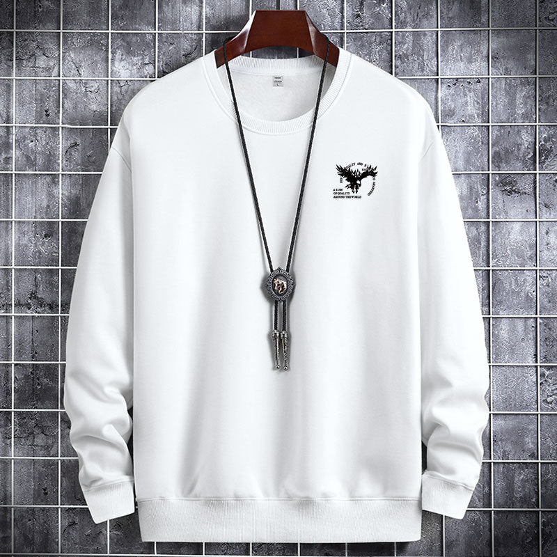 Herren Rundhalspullover Freizeitpullover Langarm Thermooberteil