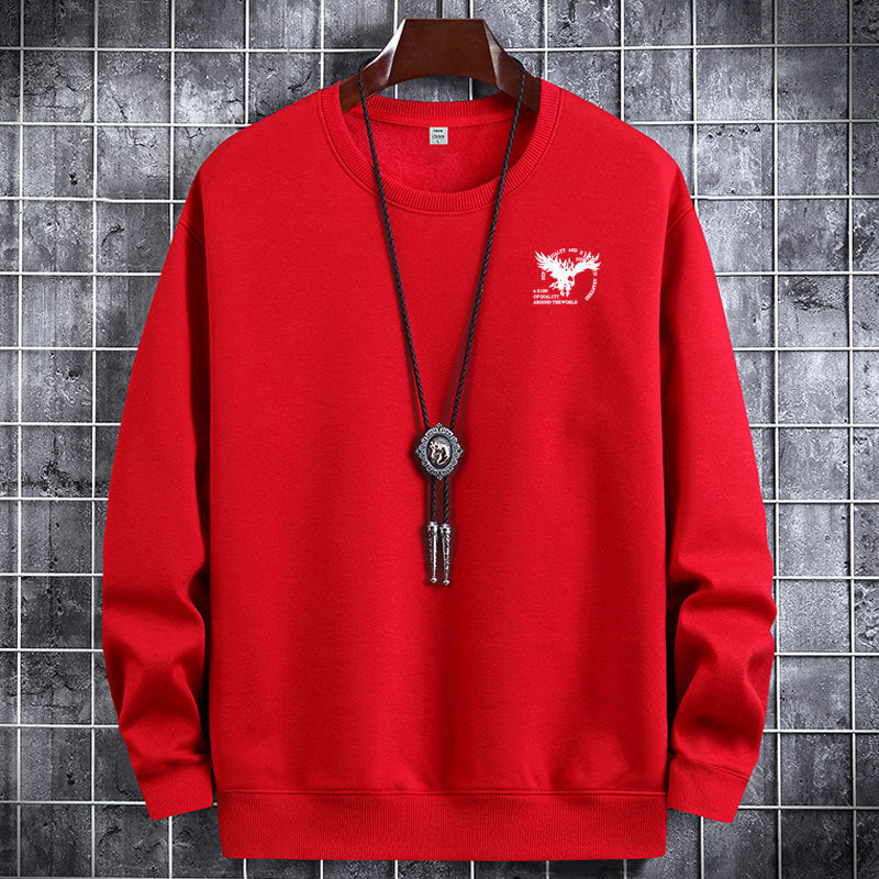 Herren Rundhalspullover Freizeitpullover Langarm Thermooberteil