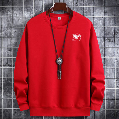 Herren Rundhalspullover Freizeitpullover Langarm Thermooberteil