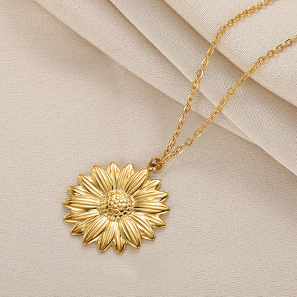 Du bist mein Sonnenschein, offene Medaillon-Halskette, Boho-Schmuck