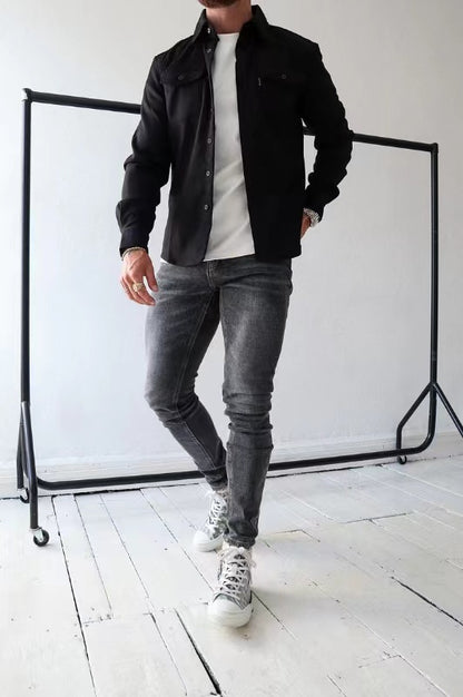 Herren Jugend Freizeithemd Brushed