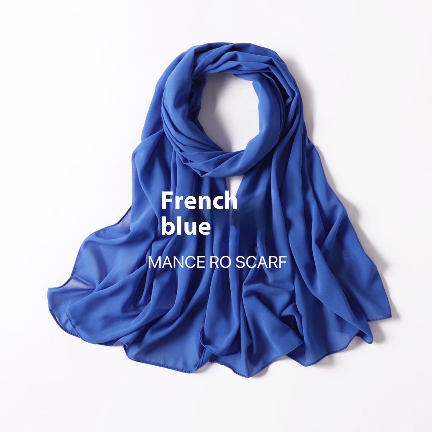 Reine Farbe Perle Chiffon Schal Kopftuch Schleier Chiffon Schal