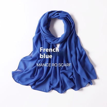 Reine Farbe Perle Chiffon Schal Kopftuch Schleier Chiffon Schal